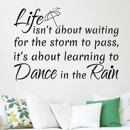 Dance in the rain wallsticker