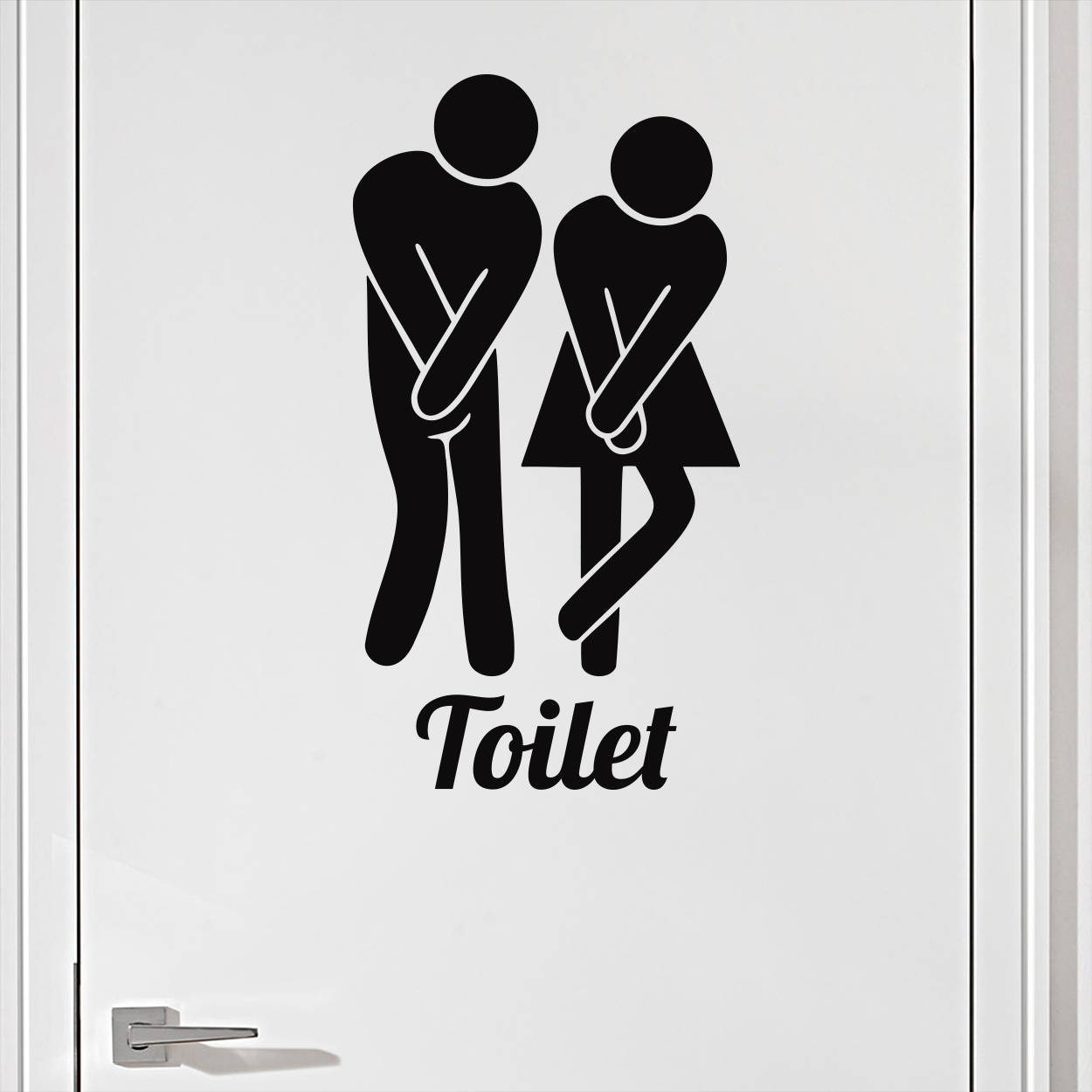 #1 Toiletskilt wallsticker